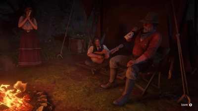 Cuando estas jugando Red Dead Redemption 2 y de repente empiezan a cantar una canción que conoces, porque como buen mexicano, casi casi naciste cantándola.