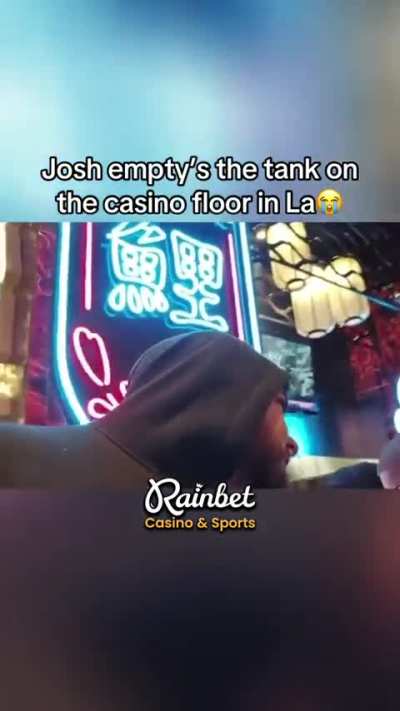 Josh empty's the Tank on Casino floor in LA