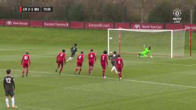 United U23s [6]-2 Liverpool U23s - Amad Diallo (Panenka) 75'