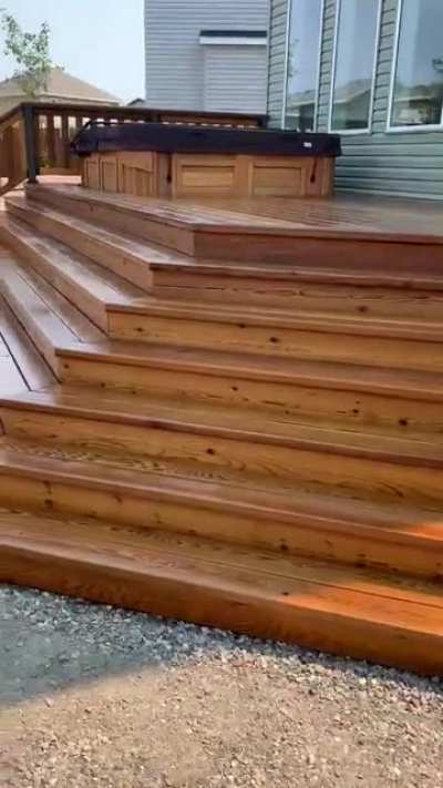 Short video of our DIY deck taken after a second application of oil this morning. Don’t judge me but is it possible to be in love with a deck? 🥰