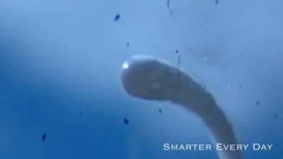 The Prince Rupert's drop, a glass bead created by dripping molten glass into cold water, is strong enough to shatter a bullet fired at it