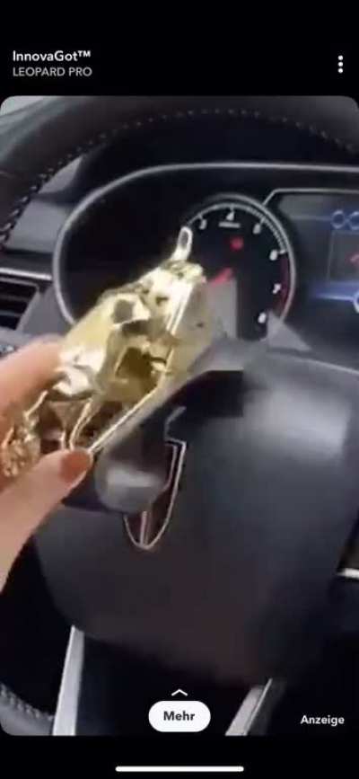 Putting a phone on the airbag. Smart.