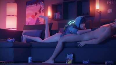 Tracer using her powers