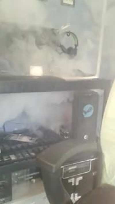 I see your laptop is leaking smoke. I raise you with smoke bellowing out of my computer