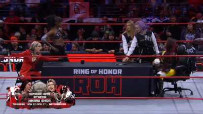 A contract signing for the ROH Women's World Championship match at Supercard Of Honor between Athena & Hikaru Shida turns into chaos!
