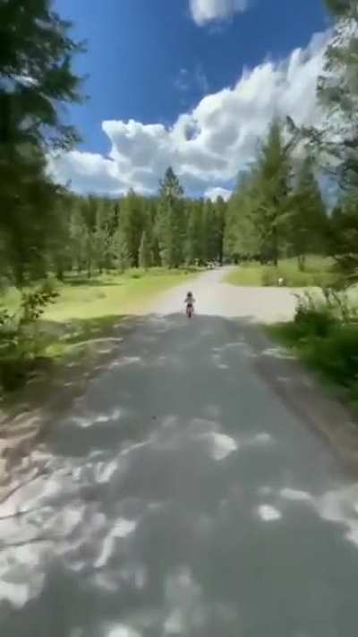 She was flying