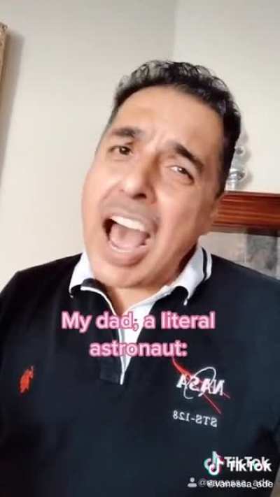 The OG caption said “All jokes, my dad is very proud of me” :) Her dad is NASA astronaut Jose Hernandez!