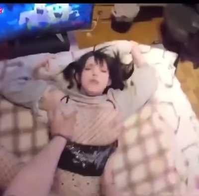 Crazy goth girl