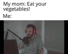 No veggies! Only chicken!