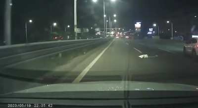 Speeding car goes on two wheels and causing multi-car accident
