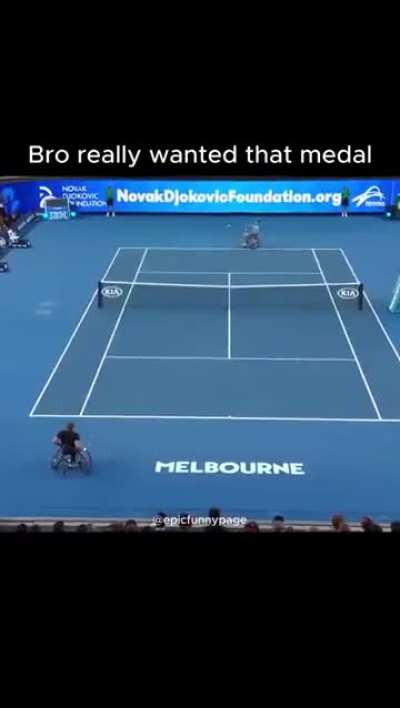 He really wanted to win🏅