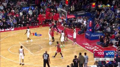 [Highlight] DeRozan shows off his handles as he gets the tough and-1 to tie the game in 2OT!