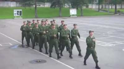 Russian soldiers sing Barbie Girl