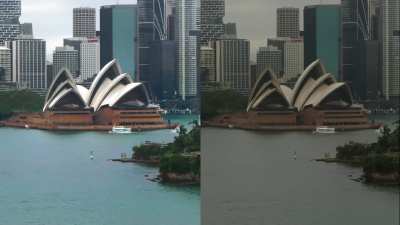 [Feedback Wanted] How did I go on my grade. Raw footage on the right, my grade on the left.