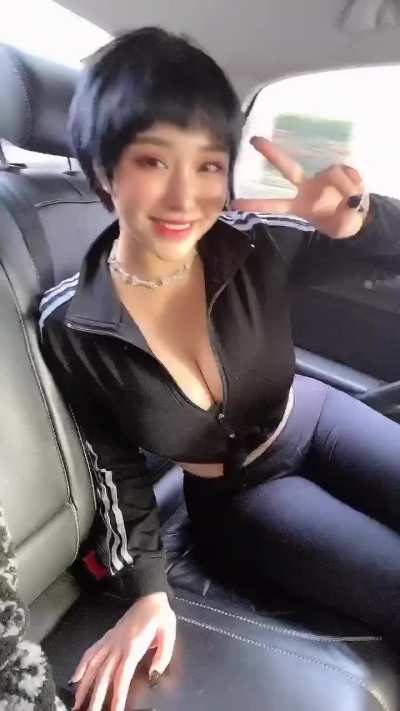 Backseat peace sign