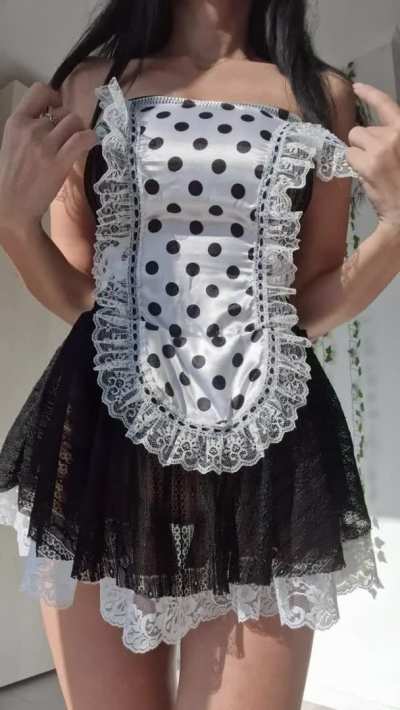 In case you needed a busty japanese maid to flash you this morning drop