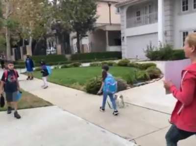 Antivaxxers harassing children with police protection