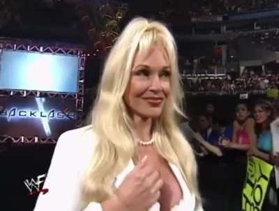Debra in a sexy white outfit