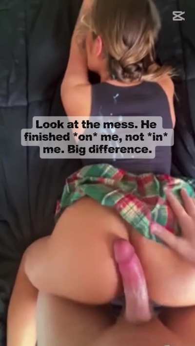 It wasn't cheating, it was charity. The skirt stayed on, so it doesn't count.