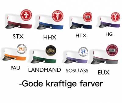 Alle studenterhuer (er selv stx'er)