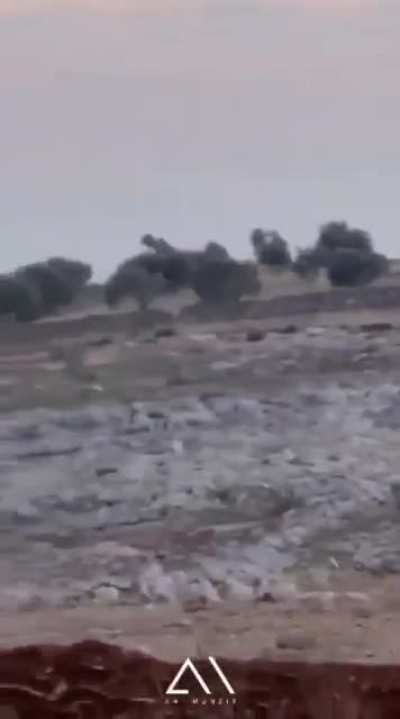 Syrian Rebels using a turbojet kamikaze drone to attack Regime forces