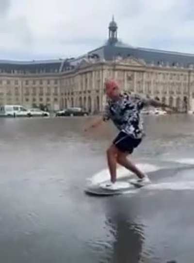 Urban Skimboarding after a rain.