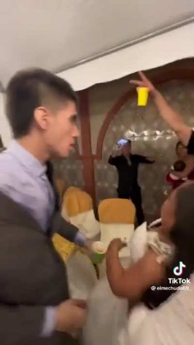 Man just got married, had a sancho and got outed in front of the entire family.