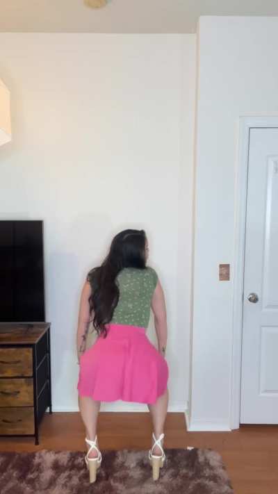In heels dancing 