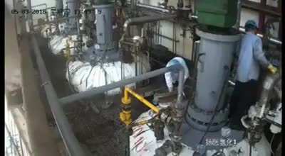 Using a lighter to look into a high pressure oxygen rich container
