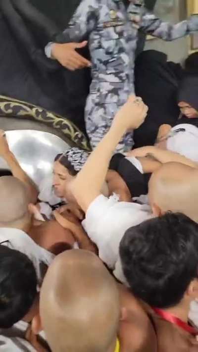 Scene from the black stone corner of the Kaaba, Mecca, Saudi Arabia.