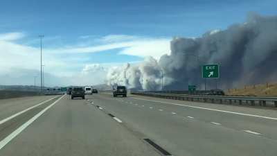 Driving back home to Boulder to this scary sight