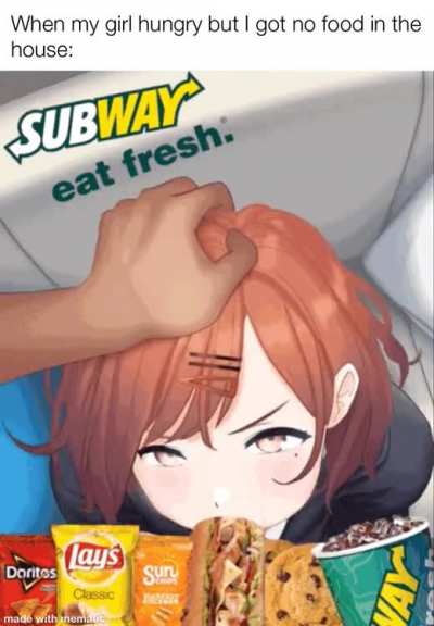 Subway with extra sauce