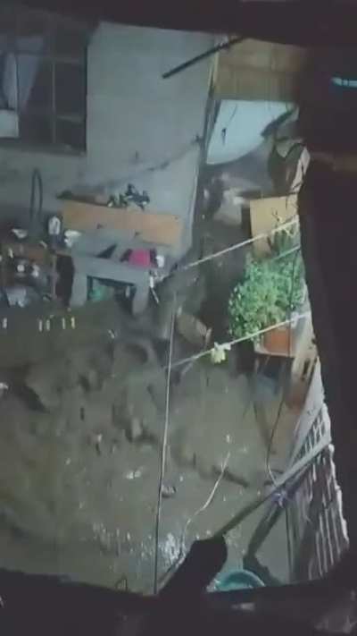 Due to the collapse of Dedabhoi Dam, water flow break down nearby buildings, Karachi - Pakistan, 25/08/2020 - Tuesday