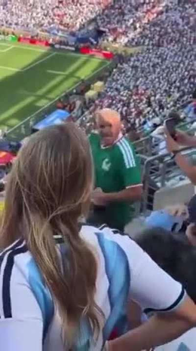 Argentinians insulting a Mexican guy just for wearing a Mexico jersey