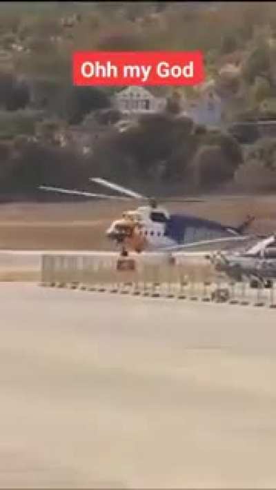 Helicopter loses control