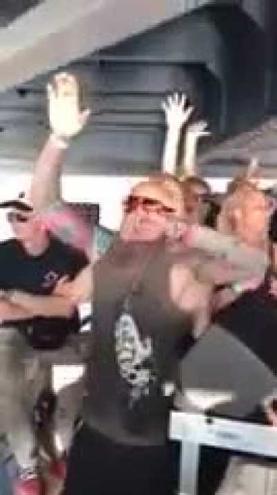 The lady in the black didn't even notice.