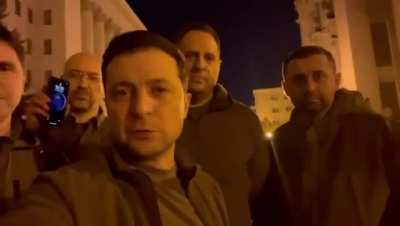 Ukraine’s President Zelensky is still in Kyiv and refuses to leave - “We are all here, our soldiers are here... we are defending our independence.”