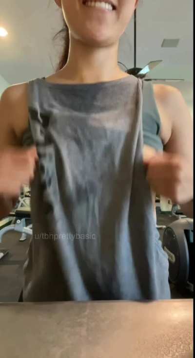 Something about the gym makes me want to constantly flash my tits