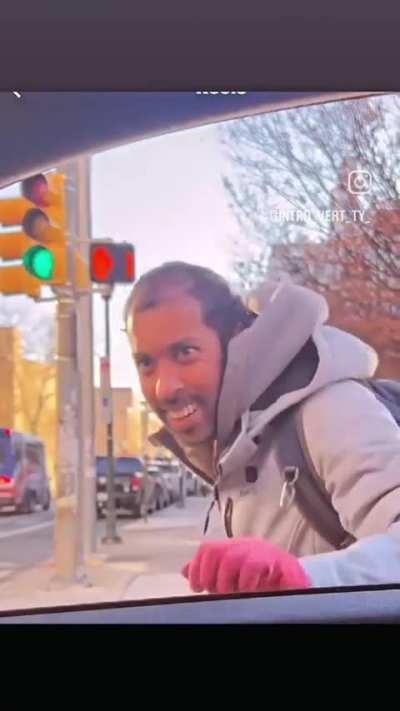 Main character stopped in crosswalk is beautifully reduced to ash by a pedestrian.