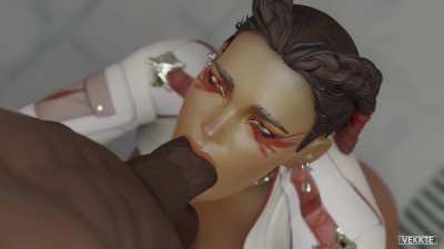 Loba sucking dick in the shower (Vekkte)