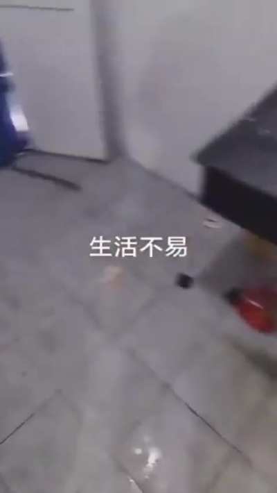 中国农民工<wbr>，深夜厕所<wbr>里鼾声如雷<wbr>。网友：不<wbr>敢说这是哪<wbr>里，恐怕被<wbr>一些人知道<wbr>了，连这个<wbr>休息的地方<wbr>都不保。