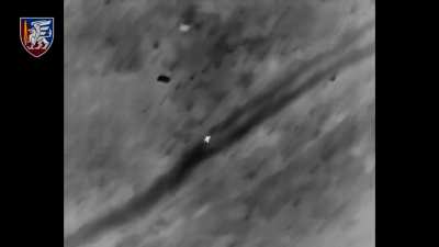 In the Luhansk region, paratroopers of the 81st brigade use drone to attack Russian soldiers