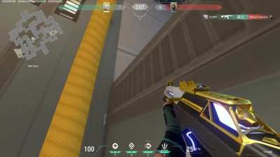 In Split (Vents) there is a little corner were you can see the enemies without them seeing you !!