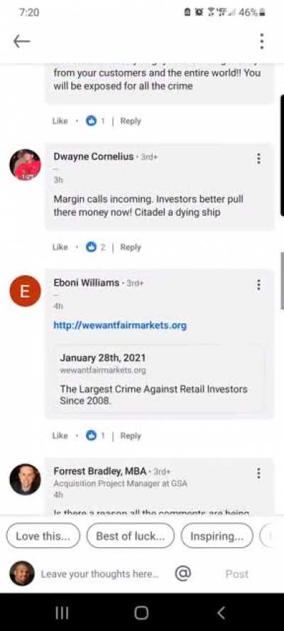 ⚠️❗⚠️2 Full Minutes of ( Citadel Deleating Comments and Preventing Clients From Taking Profits ) This is treason, holding their clients funds hostage ❗❗❗❗ Citadel Straight To Jail 🚔👮‍♂️🚔