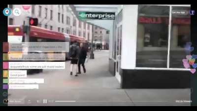 Alex Jones gets livid at passersby.