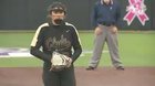 Incredible catch by first baseman Haven Williams from Clyde High School by ending up in the splits to catch the ball.