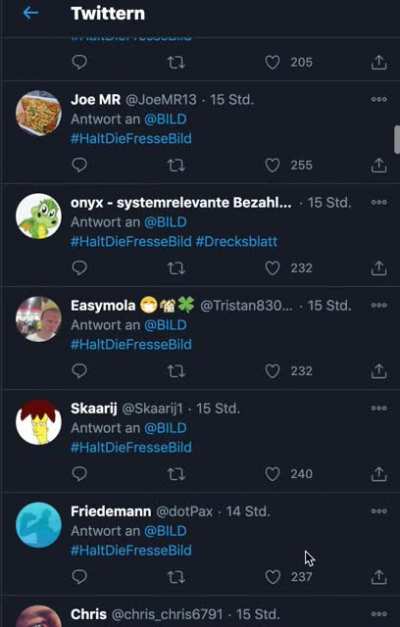 Twitter Deutschland vs Bild