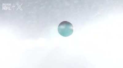 The perfect tracking of this ball, then zooming out to capture the catch
