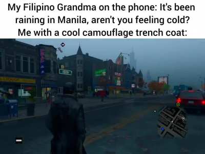 Raining in Manila