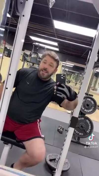 Imagine stopping mid workout to make this video?